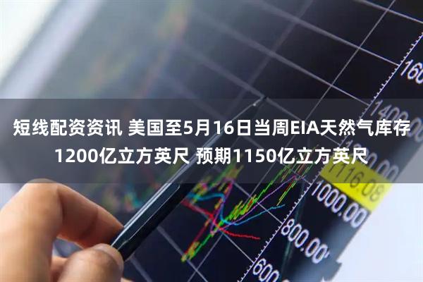 短线配资资讯 美国至5月16日当周EIA天然气库存1200亿立方英尺 预期1150亿立方英尺