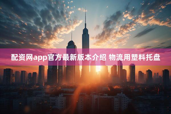 配资网app官方最新版本介绍 物流用塑料托盘